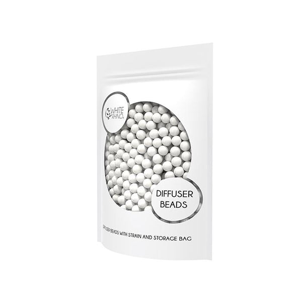 White Rhino Diffuser Beads With Strain and Storage Bags